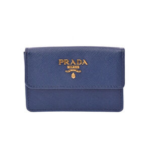 Prada Saffiano Business Wallet Blue